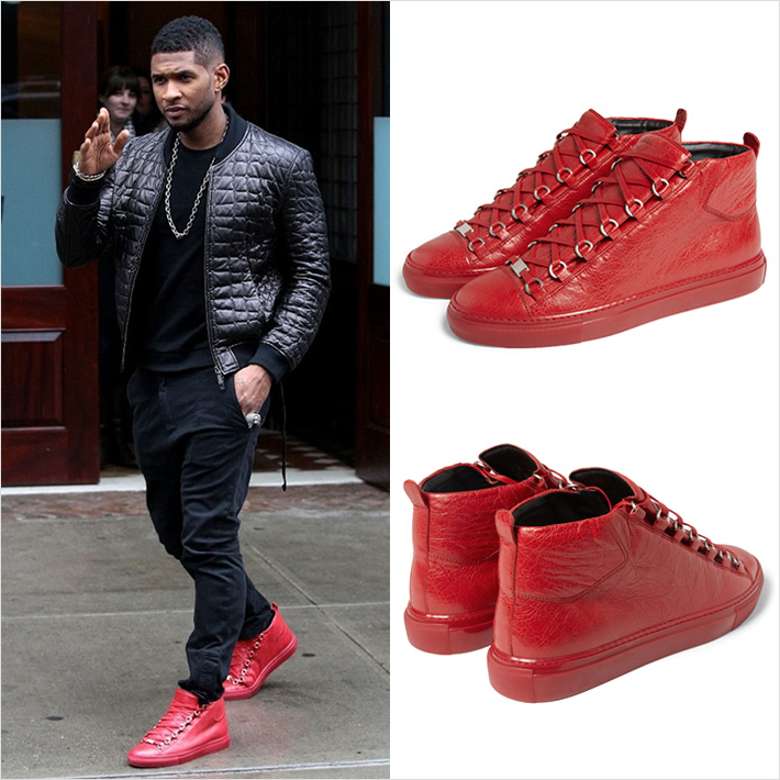 Usher(アッシャー)、人気のBALENCIAGAのスニーカーを着用