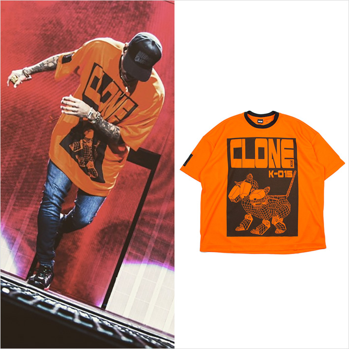 KTZ 2015S/SコレクションのTシャツを「クリス・ブラウン」がライブで着用